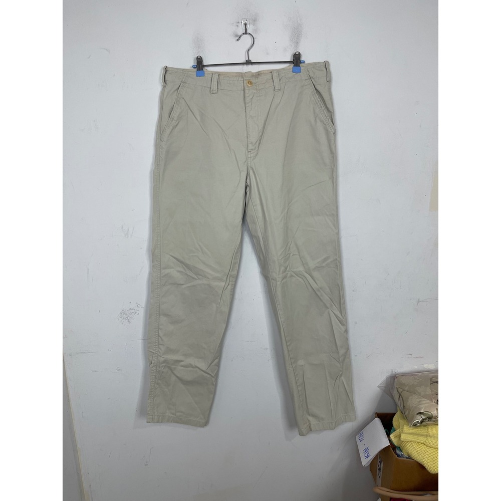 Zara Man Basic Chino Pants‎ Mens 38 Beige Khaki Cotton Casual Trousers Regular